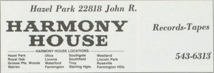 Harmony House Records and Tapes - Hazel Park - 22818 John R 6
